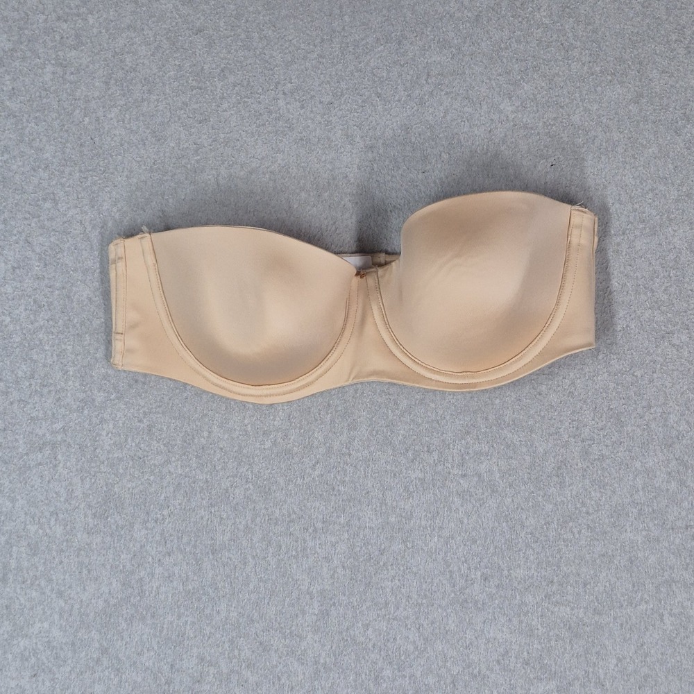 Savage X Fenty Women Bra 38C Beige Strapless Lightly Lined Underwired READ